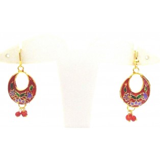Meenakari Minakari Enamel Jhumka Jhumki Handmade Earrings Jewelry Drop Long AE90